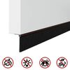 vidaXL Aufsteck T&uuml;rb&uuml;rstendichtungen 2 pcs Braun 100 cm
