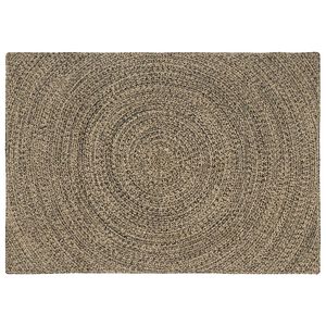 vidaXL Bereichsteppiche Nat&uuml;rlich und Schwarz 140 x 200 cm Jute