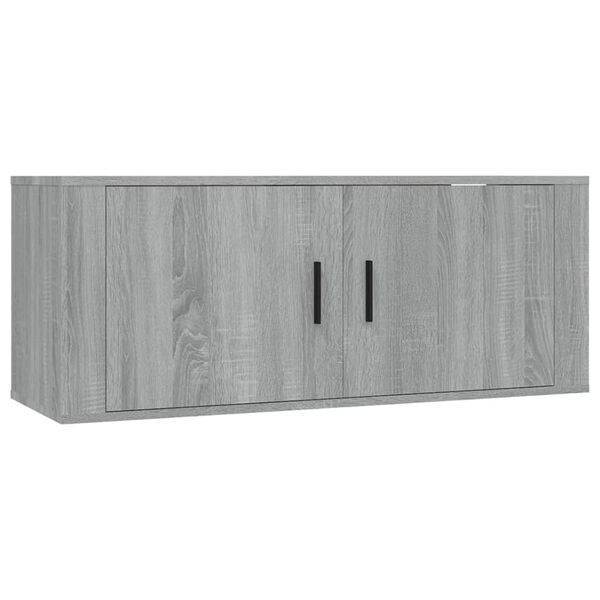 vidaXL 3-tlg. TV-Schrank-Set Grau Sonoma Holzwerkstoff