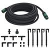 vidaXL Tropfschlauch Schwarz 0,6" 10 m Gummi