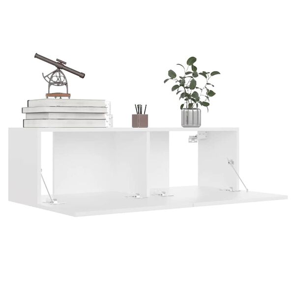 vidaXL 8-tlg. TV-Schrank-Set Wei&szlig; Holzwerkstoff