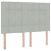 vidaXL Bett mit Stauraum und LED mit LED Hellgrau 140 x 200 cm Samt