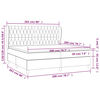 vidaXL Boxspringbett mit Matratze Blau 200x200 cm Stoff