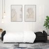 vidaXL Schlafsofa 2-Sitzer mit 2 Kissen Schwarz Samt