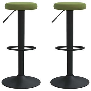 vidaXL Barhocker 2 Stk. Hellgr&uuml;n Samt
