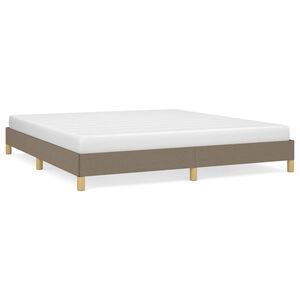 vidaXL Bettgestell ohne Matratze Taupe 180x200 cm Stoff