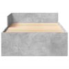 vidaXL Bettgestell Betongrau 100x200 cm Holzwerkstoff