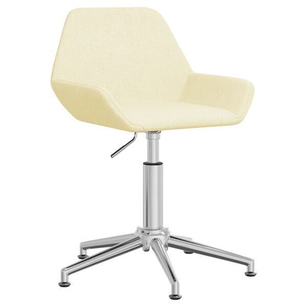 vidaXL B&uuml;rostuhl Drehbar Creme Stoff