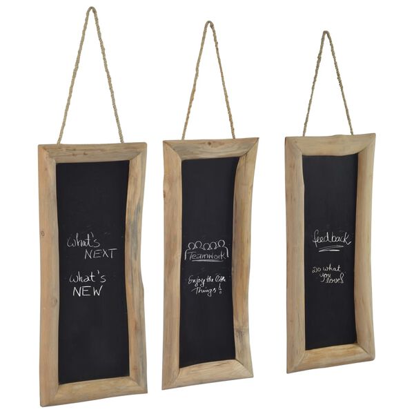 vidaXL Tafel 3 Stk. 30&times;70 cm Massivholz Teak