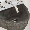 vidaXL Wandmontiertes Waschbecken Grau 37 x 30 x 12 cm Flussstein