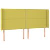 vidaXL Boxspringbett mit Matratze & LED Gr&uuml;n 200x200 cm Stoff