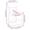 vidaXL Esszimmerst&uuml;hle 2 pcs Wei&szlig; 48 x 49 x 95 cm Massives Gummiholz
