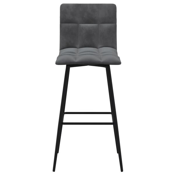 vidaXL Barhocker 2 Stk. Dunkelgrau Samt