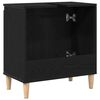 vidaXL Waschbeckenschrank mit T&uuml;r Schwarz Eichen-Optik 58 x 33 x 60 cm
