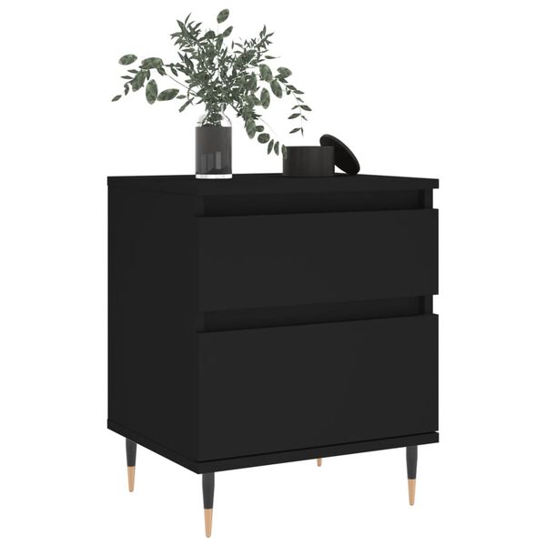 vidaXL Nachttisch Schwarz 40x35x50 cm Holzwerkstoff