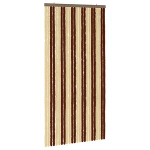 vidaXL Insektenschutzvorhang Chenille Braun und Beige 100 x 200 cm