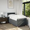 vidaXL Boxspringbett mit Matratze Dunkelgrau 80x200 cm Stoff