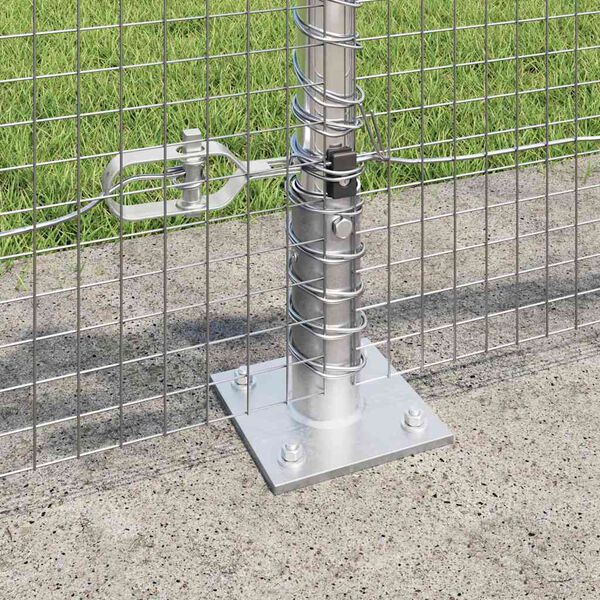 vidaXL Zaunpfosten Silber 100 x 0,6 m (25 x 25 mm Maschen) Stahl