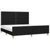 vidaXL Bettgestell ohne Matratze Schwarz 160x200 cm Stoff