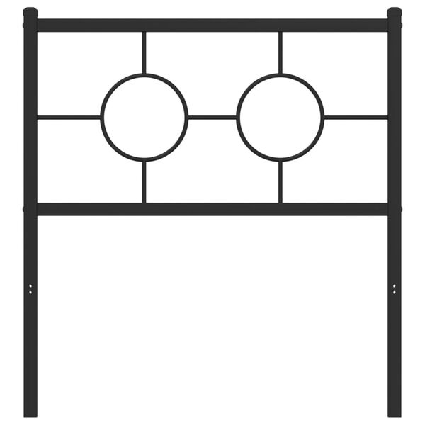 vidaXL Ersatz-Kopfteil Metall Schwarz 80 cm