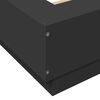 vidaXL Bettgestell mit LED Schwarz 200x200 cm Holzwerkstoff