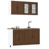 vidaXL 4-tlg. K&uuml;chenschrank-Set Lucca Braun Eichen-Optik Holzwerkstoff