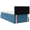 vidaXL Aufbewahrungsbett mit Matratze Dunkelblau 90 x 200 cm Samt