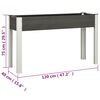 vidaXL Garten-Hochbeet Grau 120x40x75 cm WPC