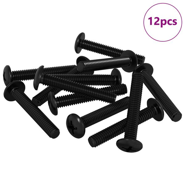 vidaXL Schraube 12 pcs Silber 5 x 30 mm Eisen