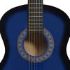 vidaXL Klassikgitarre f&uuml;r Anf&auml;nger mit Tasche Blau 3/4 36"