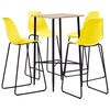 vidaXL 5-tlg. Bar-Set Kunststoff Gelb