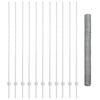 vidaXL Zaun mit Pfosten Silber 1.6 x 25 m Stahl