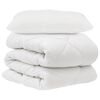 vidaXL Bettdecken Set mit Kissen 2 pcs Wei&szlig; Mikrofaser