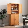 vidaXL Aufbewahrungsm&ouml;bel-Set mit Speicher mit T&uuml;r Braun Holzwerkstoff