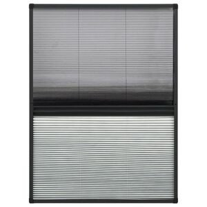 vidaXL Insektenschutz-Plissee f&uuml;r Fenster Alu 80x120 cm mit Jalousie