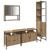vidaXL Badezimmerm&ouml;bel-Set 4 Stk. Artisan-Eiche Holzwerkstoff