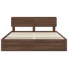 vidaXL Bettrahmen Braun Eichen-Optik 200 x 200 cm Holzwerkstoff
