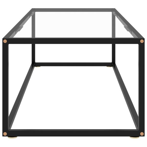 vidaXL Couchtisch Schwarz mit Hartglas 120x60x35 cm