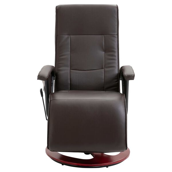 vidaXL Massagesessel Braun Kunstleder