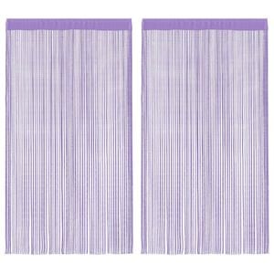 vidaXL Fadenvorh&auml;nge 2 Stk. Lila 100x250 cm