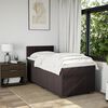 vidaXL Boxspringbett mit Matratze Dunkelbraun 90x190 cm Stoff