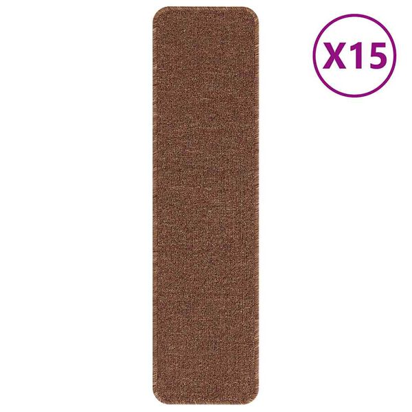 vidaXL Rutschfeste Treppenmatten 15 pcs Gelb 75 x 20 cm PP