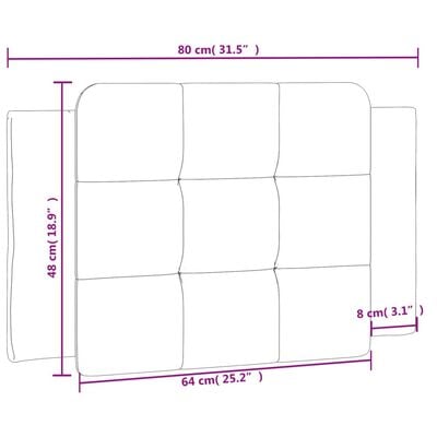 vidaXL Kopfteil-Kissen Weiß und Schwarz 80 cm Kunstleder