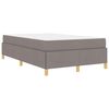 vidaXL Bettrahmen mit Matratze Taupe 120 x 200 cm Stoff