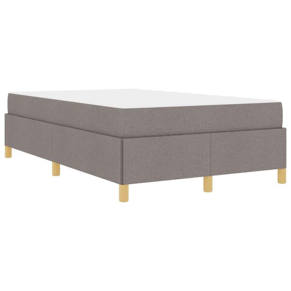 vidaXL Bettrahmen mit Matratze Taupe 120 x 200 cm Stoff