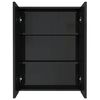 vidaXL Bad-Spiegelschrank 60x15x75 cm MDF Gl&auml;nzendes Schwarz