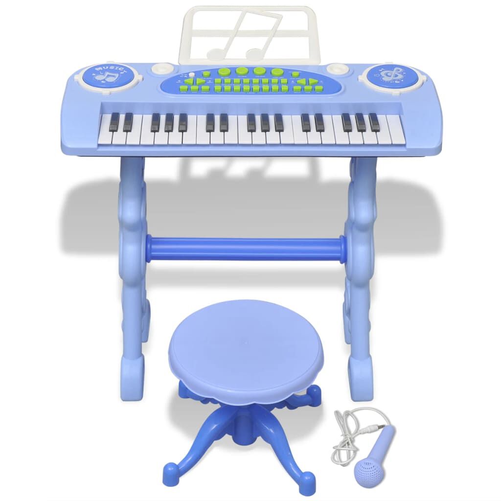 Kinder Piano Keyboard Hocker Klavier Spielzeug Mikrofon 53 x 20 x 48 cm 