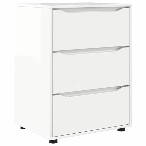 vidaXL Aufbewahrungsschrank Hochglanz Wei&szlig; 60 x 48 x 81 cm