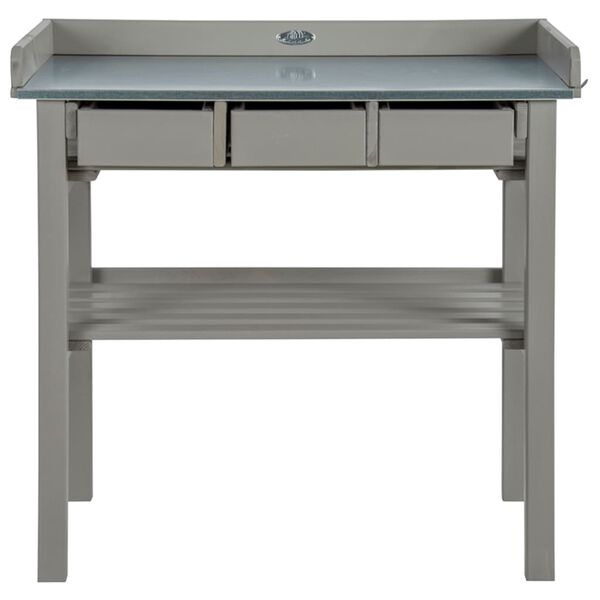 Esschert Design Garten-Arbeitstisch Grau CF29G