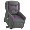 vidaXL Massagesessel mit Aufstehhilfe Dunkelgrau Stoff